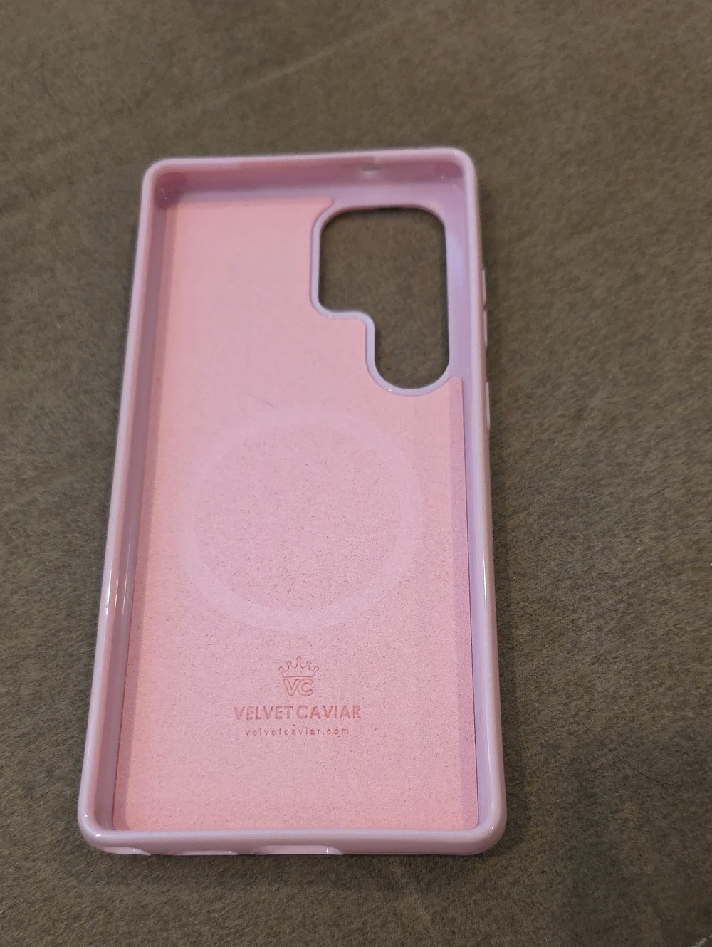 Velvet Caviar Light Pink Slim Phone Case with MagSafe Ring Samsung S25 Ultra.
